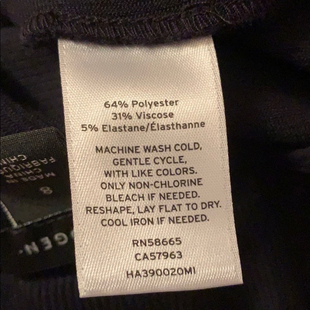 Halogen midnight blue gathered black ribbon skirt EUC sz 8 - Picture 8 of 11
